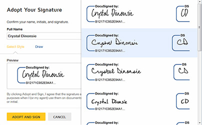 Create e-signature
